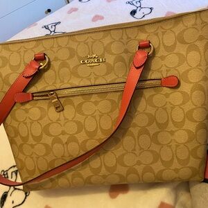 Pink Coach Canvas Tote Bag